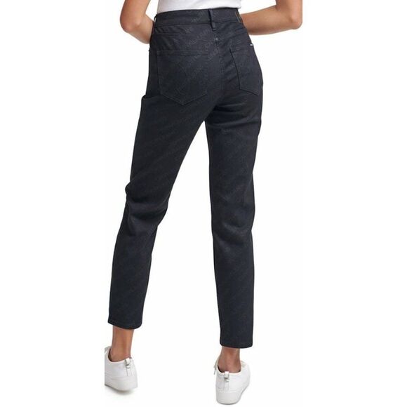 Calvin Klein Ankle Jean Jeggings Juniors' 27 Black Stretchy Mid Rise Logo NEW - Picture 11 of 11